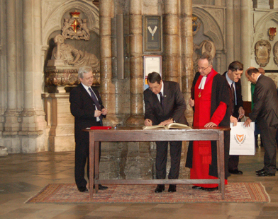 President of Cyprus visits Abbey