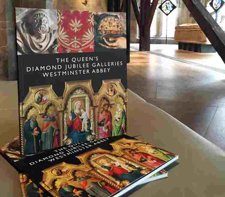 Stack of guidebooks to The Queen's Diamond Jubilee Galleries