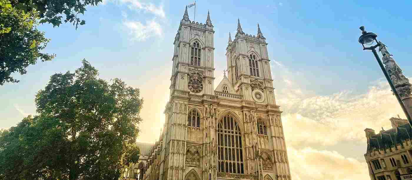 The west towers of Westminster Abbey in the sunshine