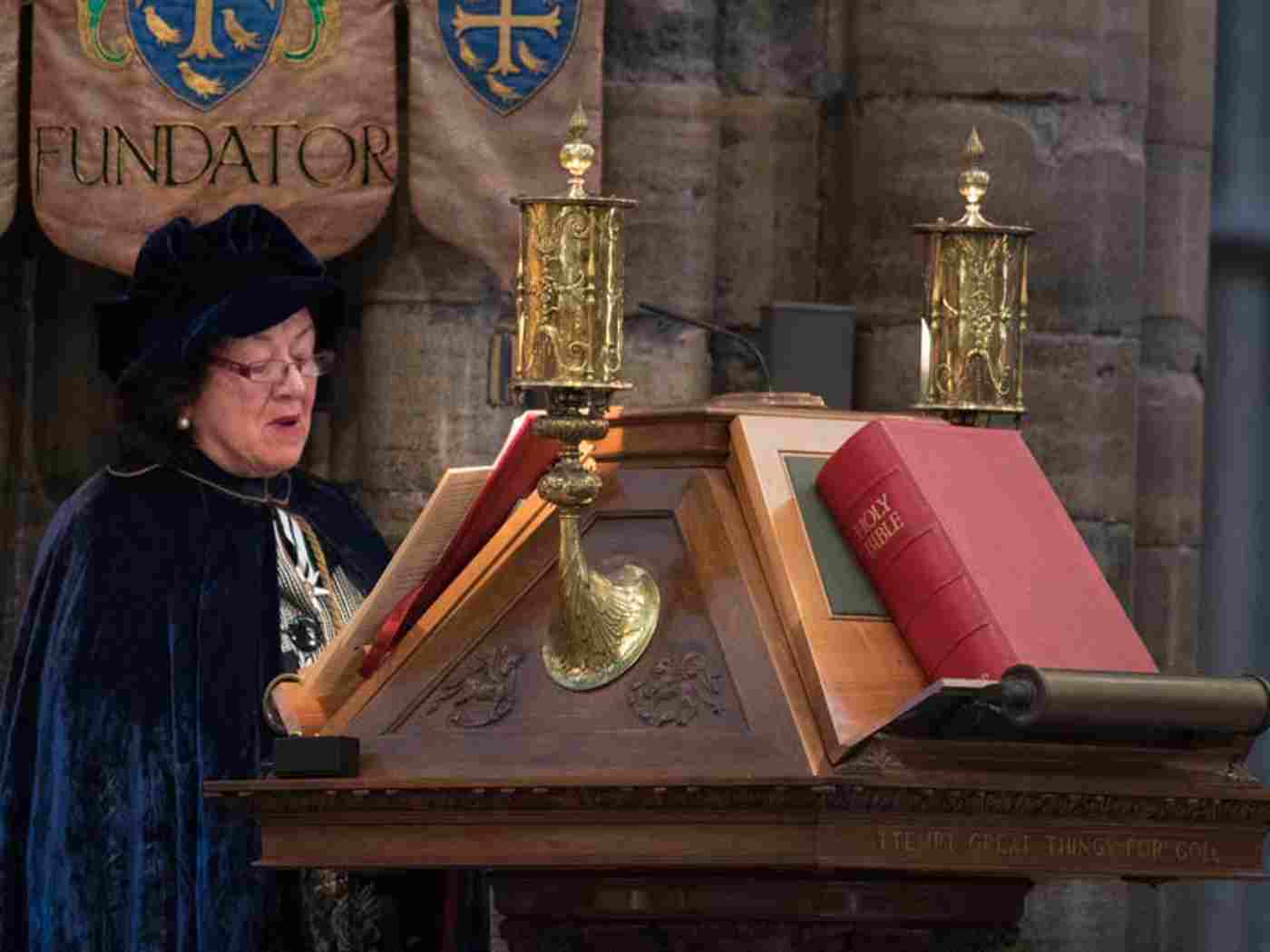 The Baroness Easton DBE DL, Guardian of the Holy House, reads Isaiah 7: 10-14