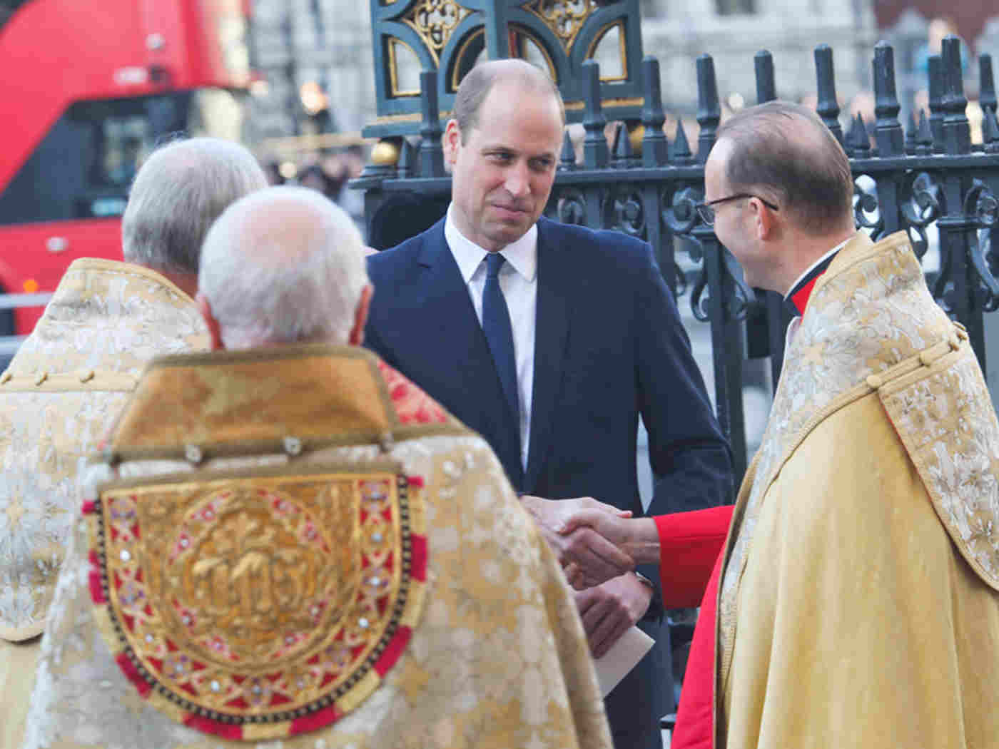 HRH The Duke of Cambridge departs the Abbey