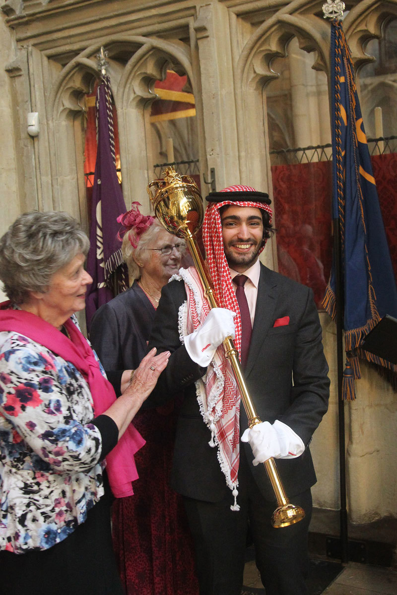 The Mace of the University of Roehampton is borne by the Whitelands College, President