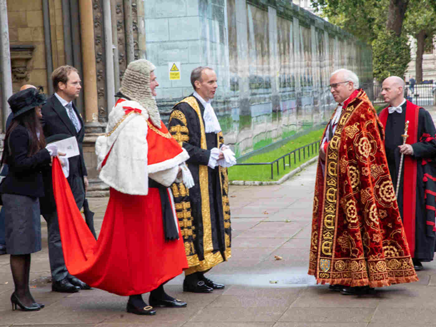 The procession leaves the Abbey church at the end of the service