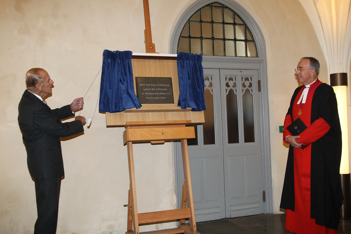HRH The Duke of Edinburgh formally opens Cellarium café