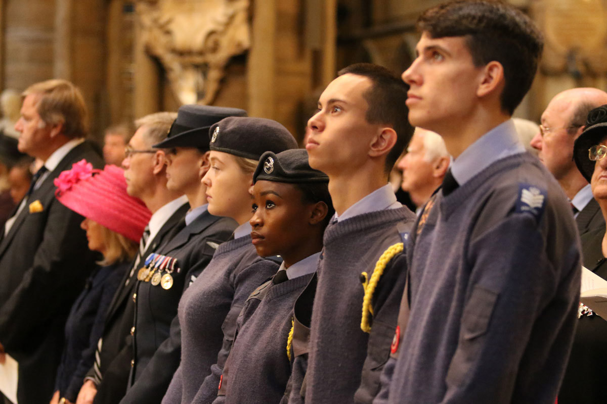Royal Air Force Cadets at the service