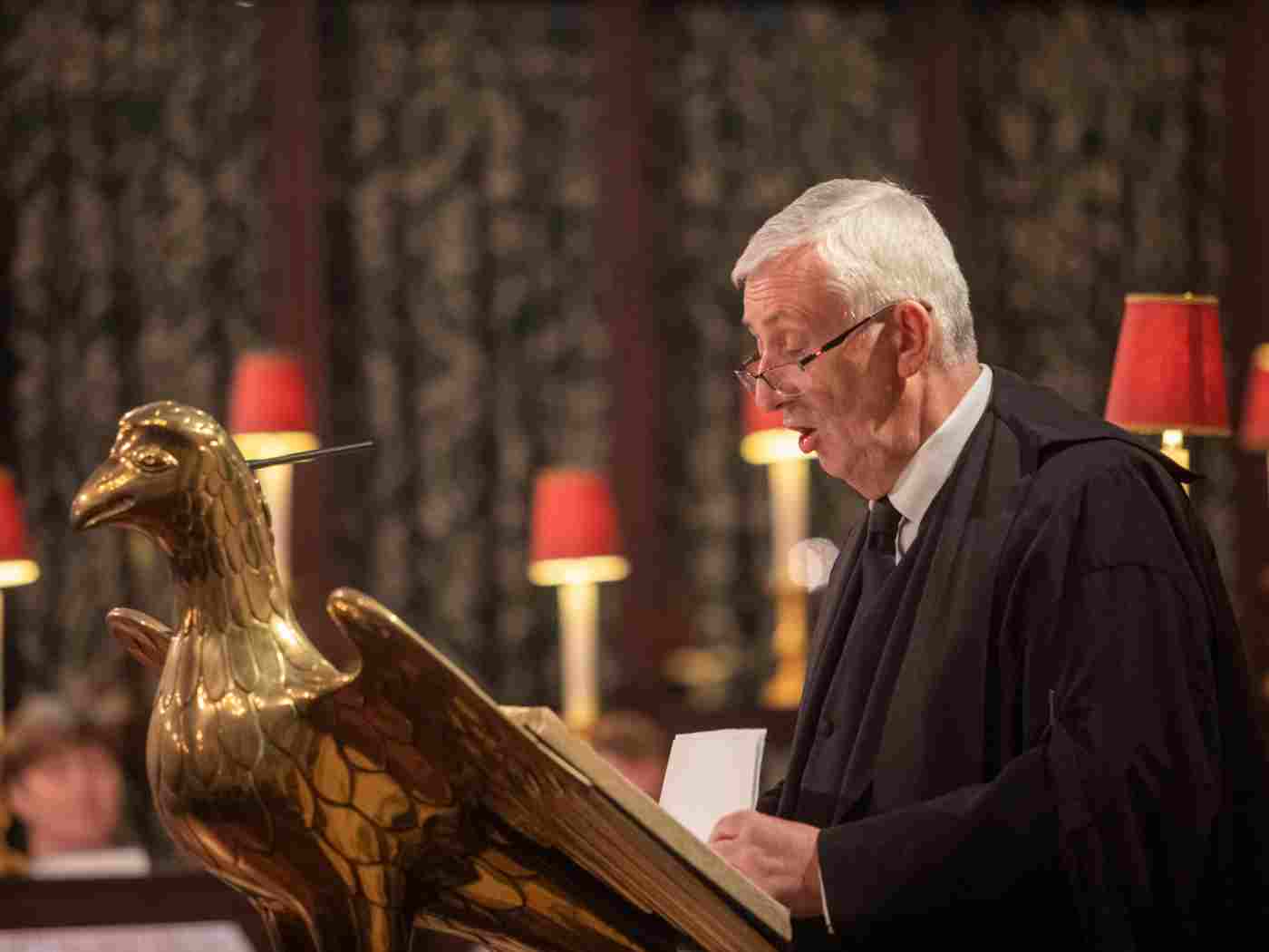 The Speaker of the House of Commons, Sir Lindsay Hoyle, gives a reading