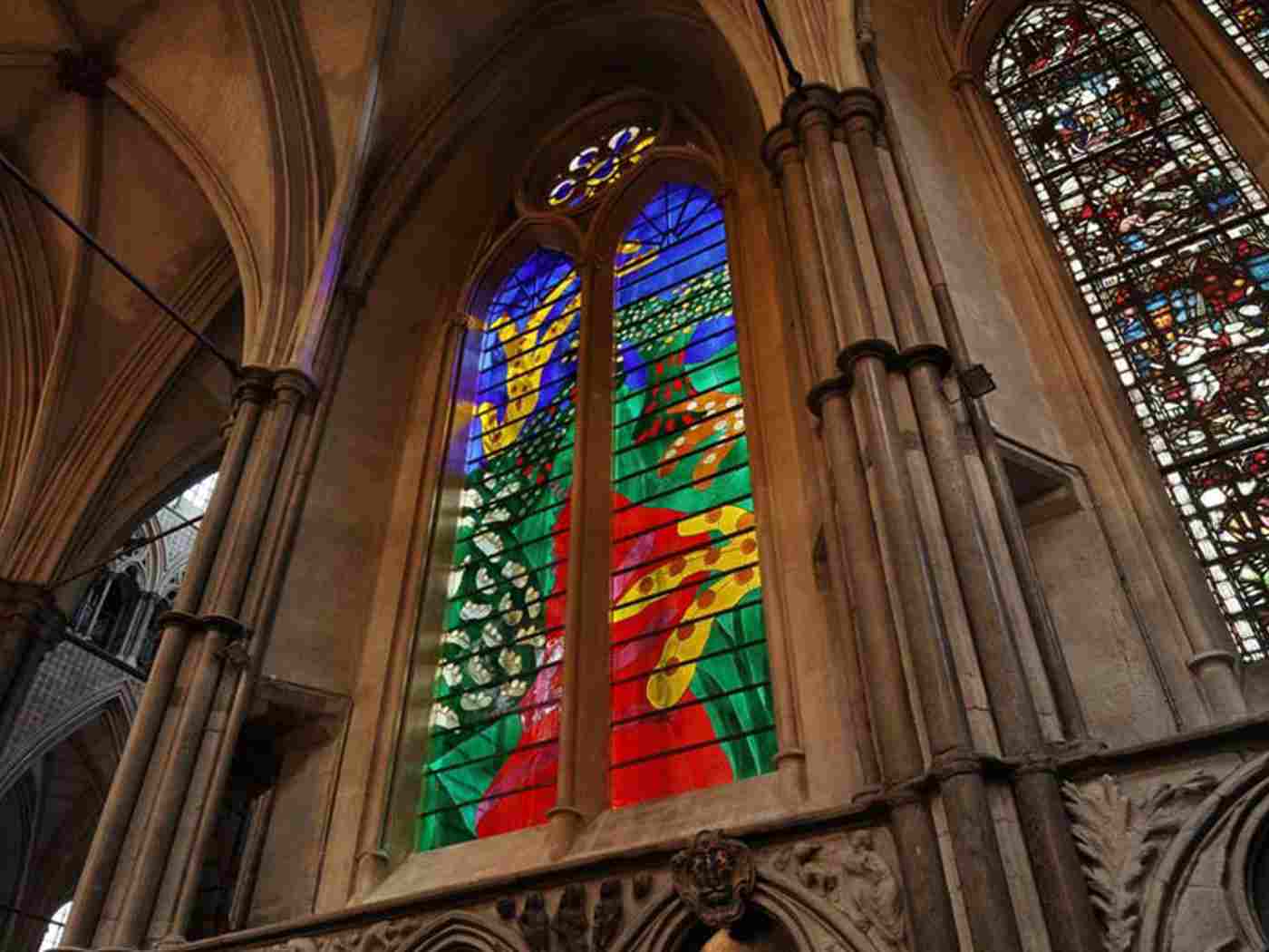 The window in the north transept of the Abbey