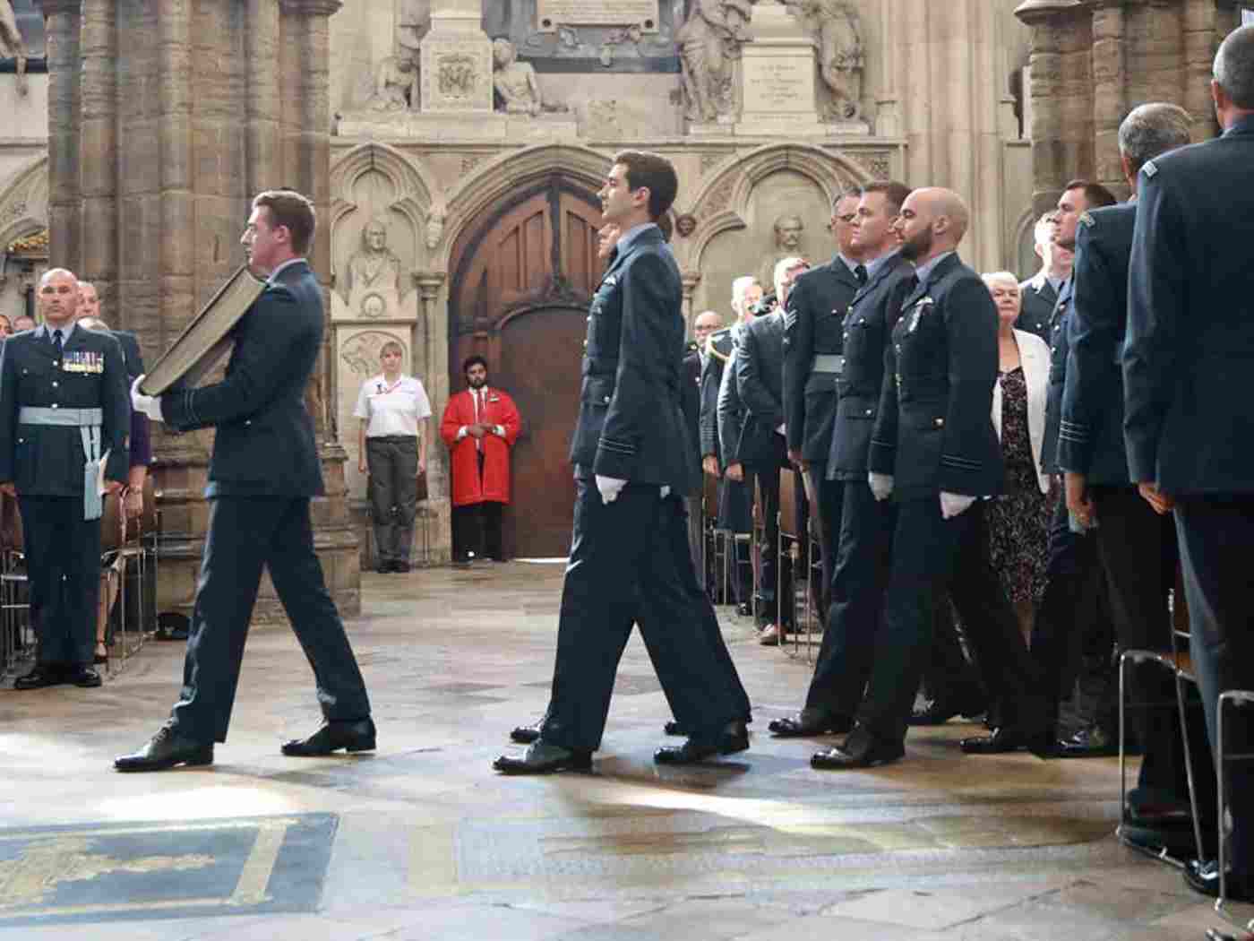 The Battle of Britain Roll of Honour is borne through the church