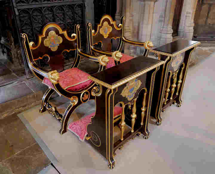Photograph of Canada Club Chairs in the Shrine at Westminster Abbey