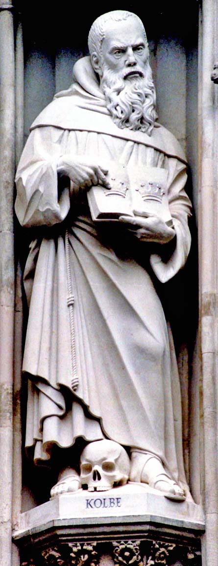 Making coat of arms for catholic saints: Day 2 - St. Maximilian Kolbe, the  martyr of Auschwitz. : r/heraldry