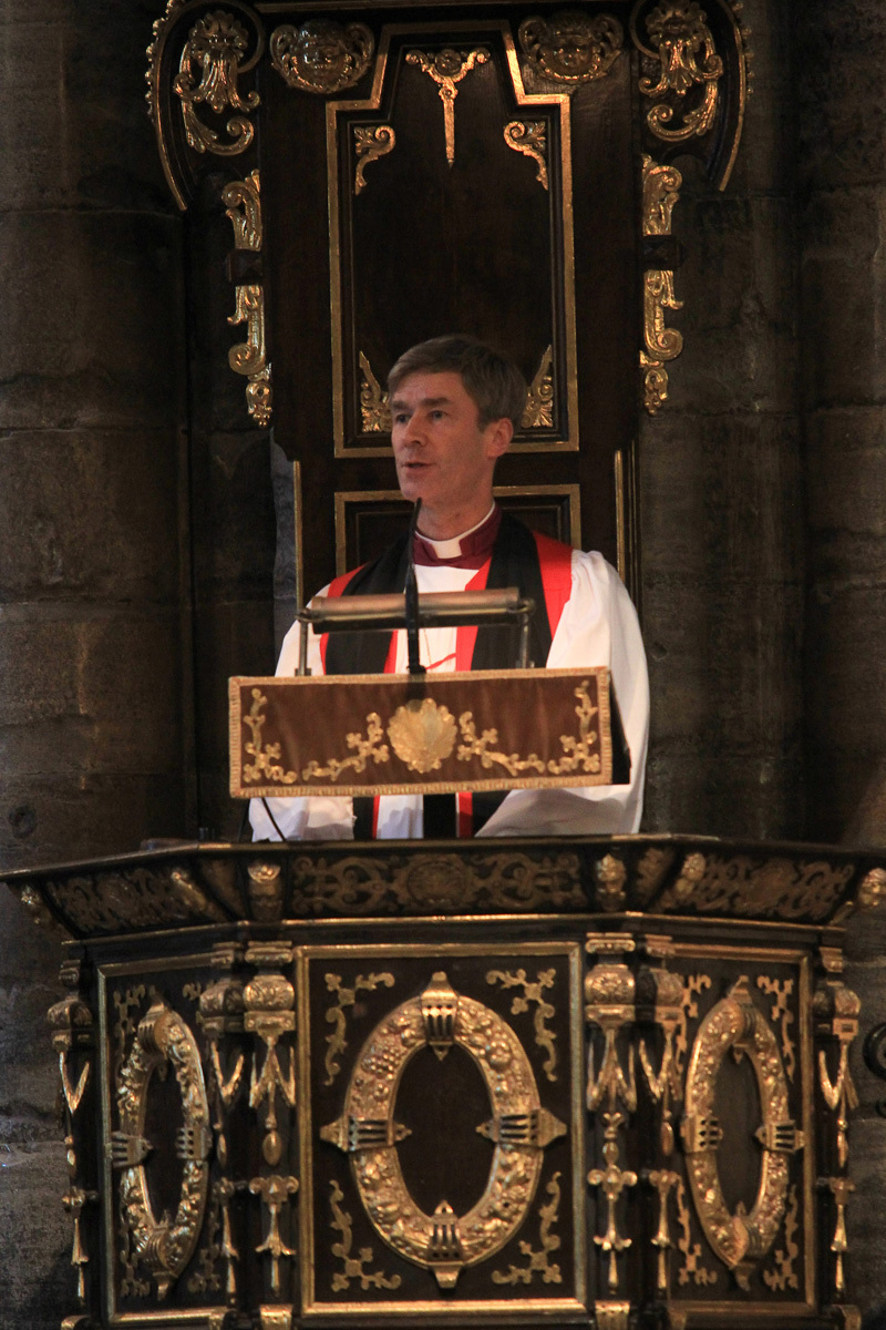 The Right Reverend Tim Thornton, Bishop at Lambeth, gives the sermon