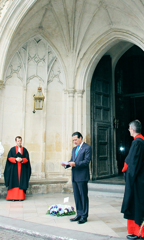 A wreath laying in memory of Saint Oscar Romero took place at Westminster Abbey on Tuesday 7th July