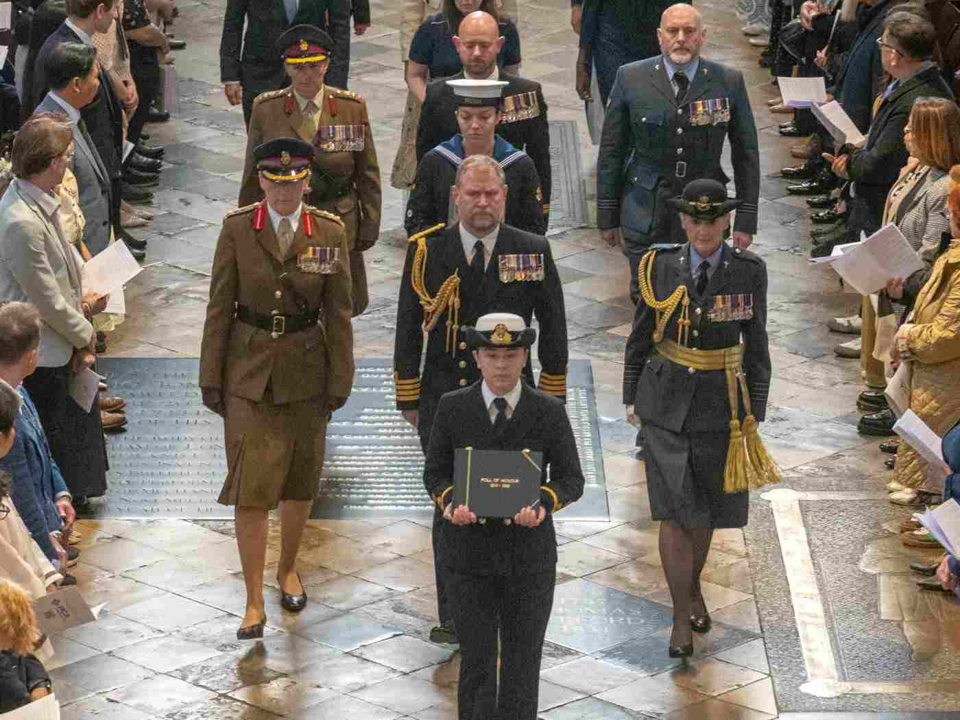 The Commonwealth Nurses’ Roll of Honour and COVID-19 Pandemic Roll of Honour were borne through the Abbey.