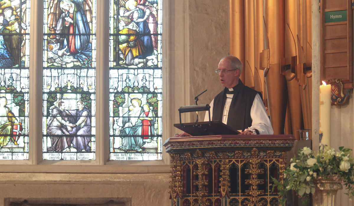 The Most Reverend and Right Honourable Justin Welby, Archbishop of Canterbury, Primate of All England and Metropolitan, read Philippians 4: 4-9