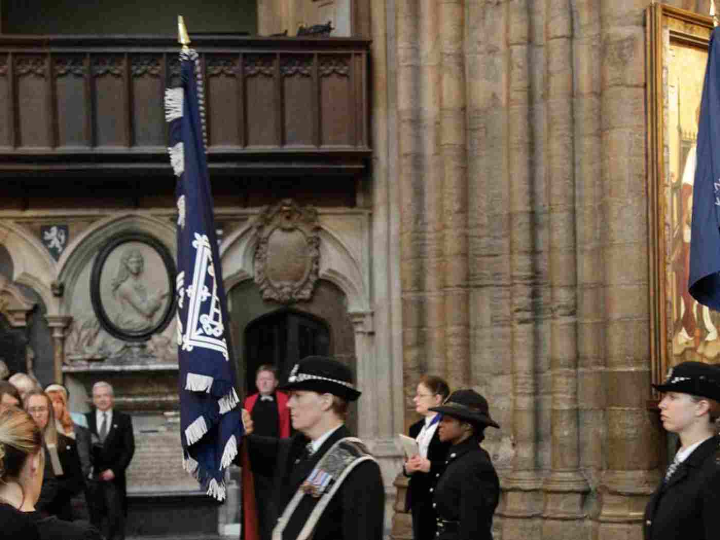 The Metropolitan Police Service Colours are borne through the Abbey church