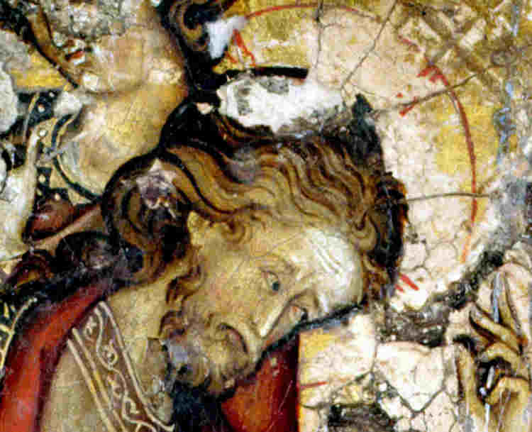 Photograph of wall painting featuring Jesus Christ in Westminster Abbey
