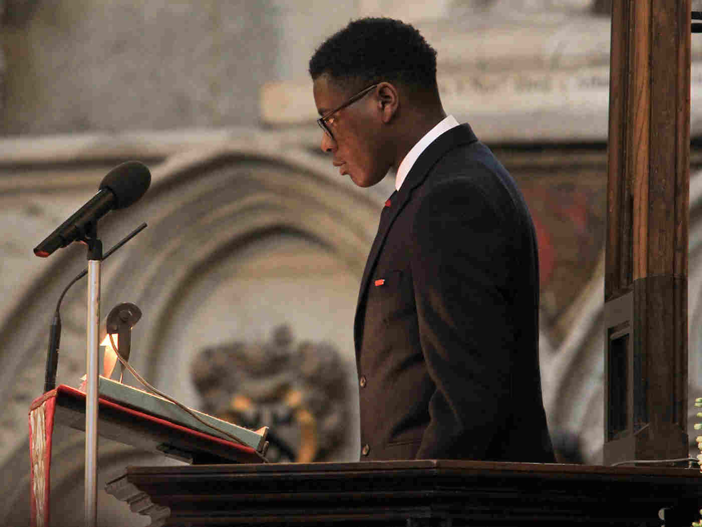 Noah Reddie gives a reading adapted from Clementine Naita