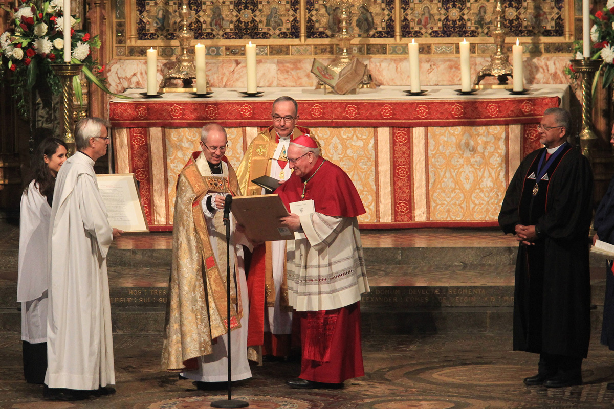 The Archbishop of Canterbury acknowledges the Anglican Communion's affirmation of the Joint Declaration on the Doctrine of Justification between the Lutheran and Roman Catholic Churches