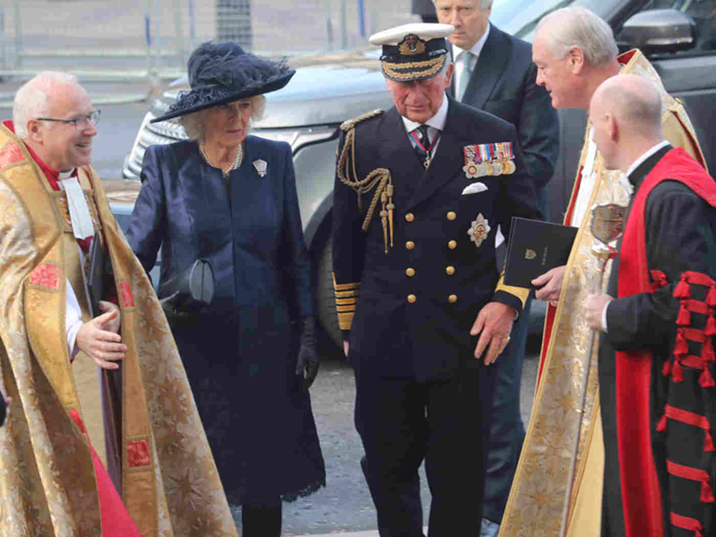 TRH The Prince of Wales and The Duchess of Cornwall arrive