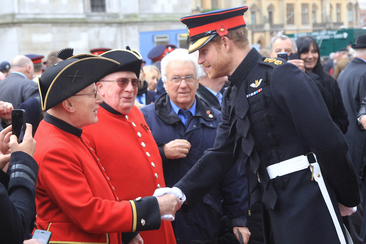 Prince Harry meets Chelsea Pensioners