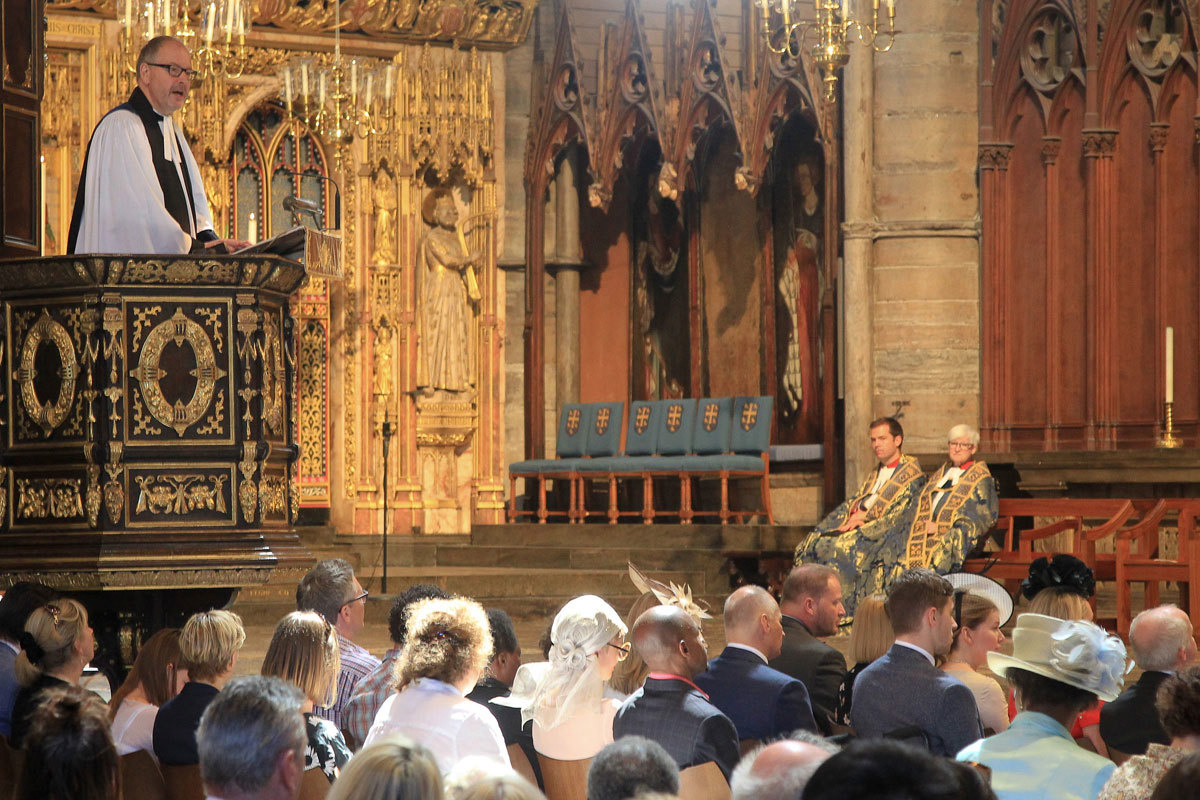 The Lord Mayor's Chaplin, The Reverend Steve Mason, gives The Address