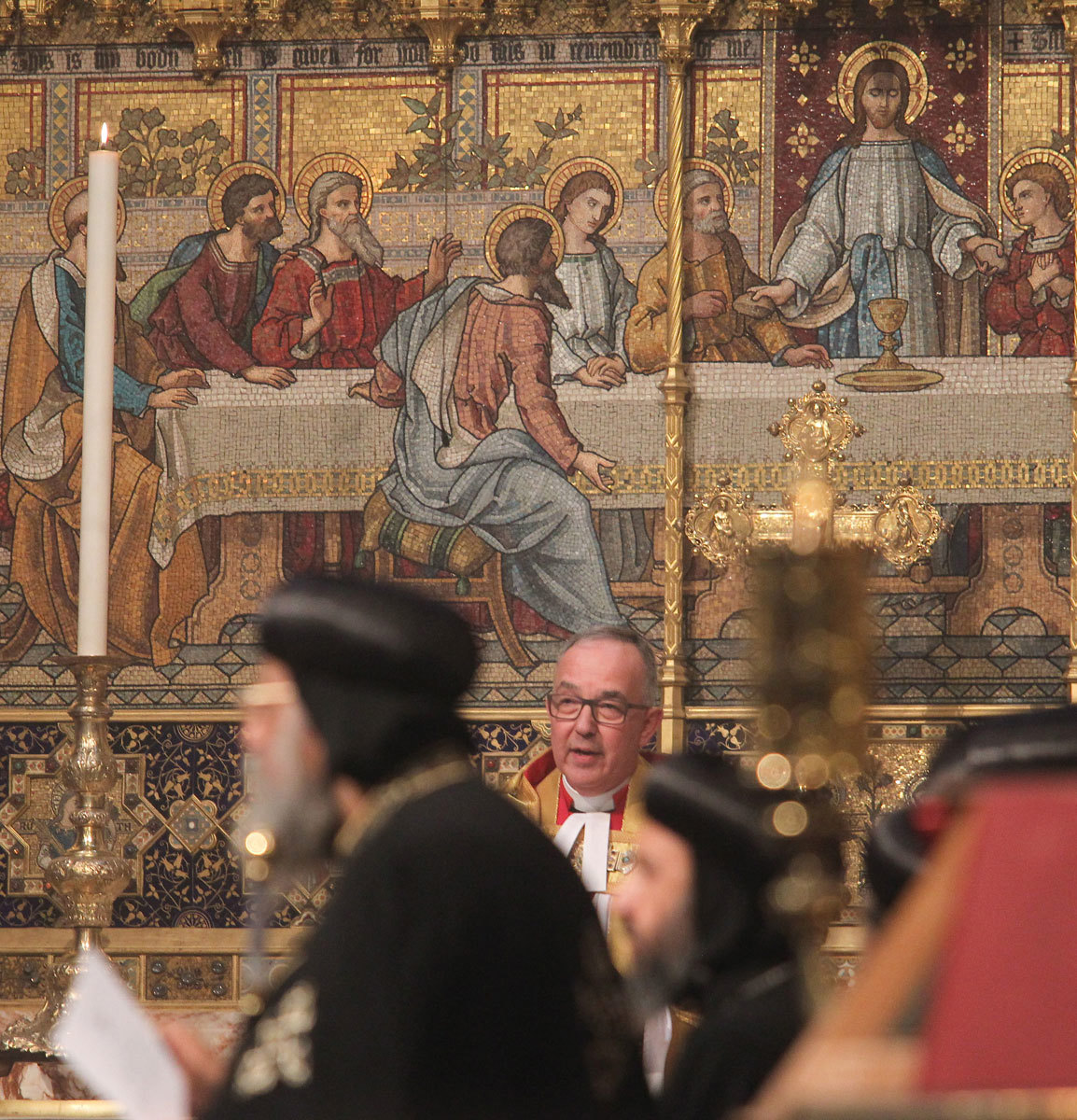 The Dean of Westminster, the Very Reverend Dr John Hall, gives The Welcome