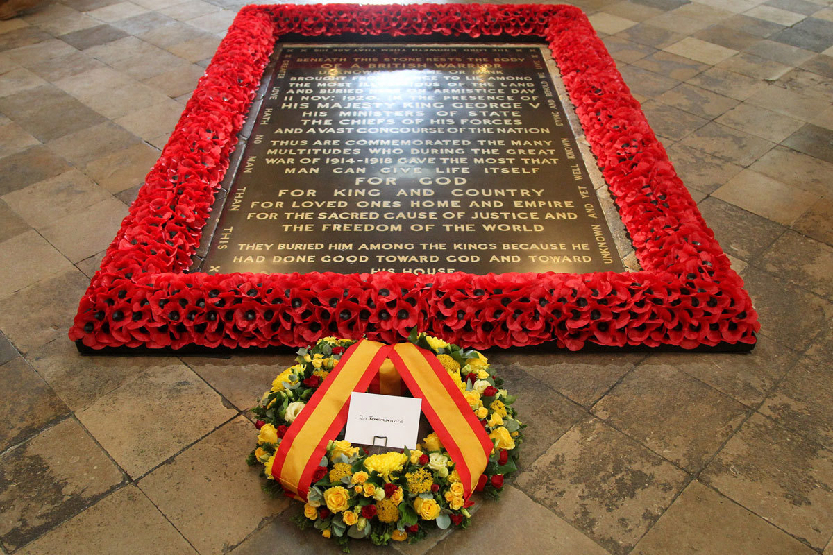 King and Queen of Spain visit Westminster Abbey