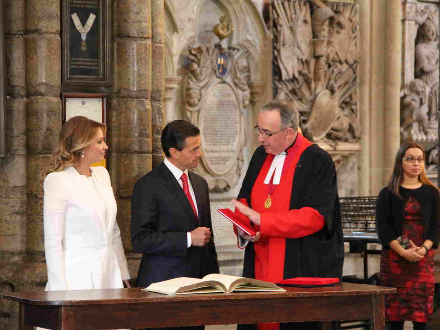 The signing of the Distinguished Visitors' Book