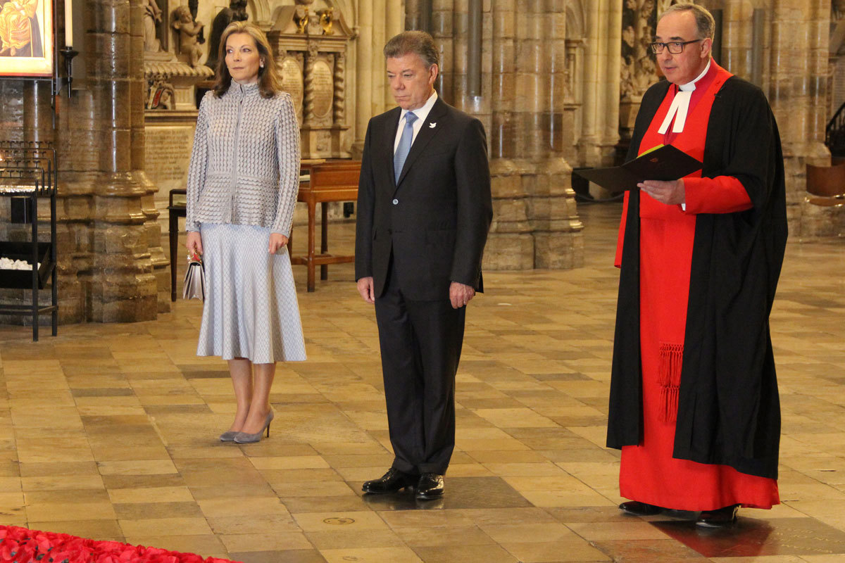 President of Colombia visits Westminster Abbey