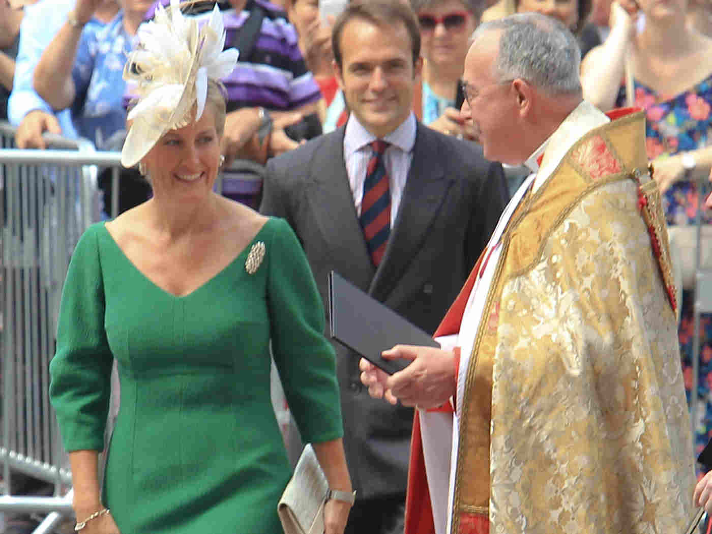 The Countess of Wessex arrives at the service