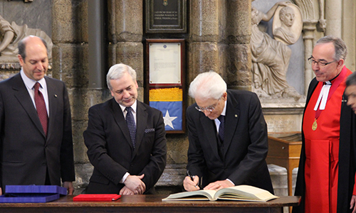 President of Italy visits Abbey