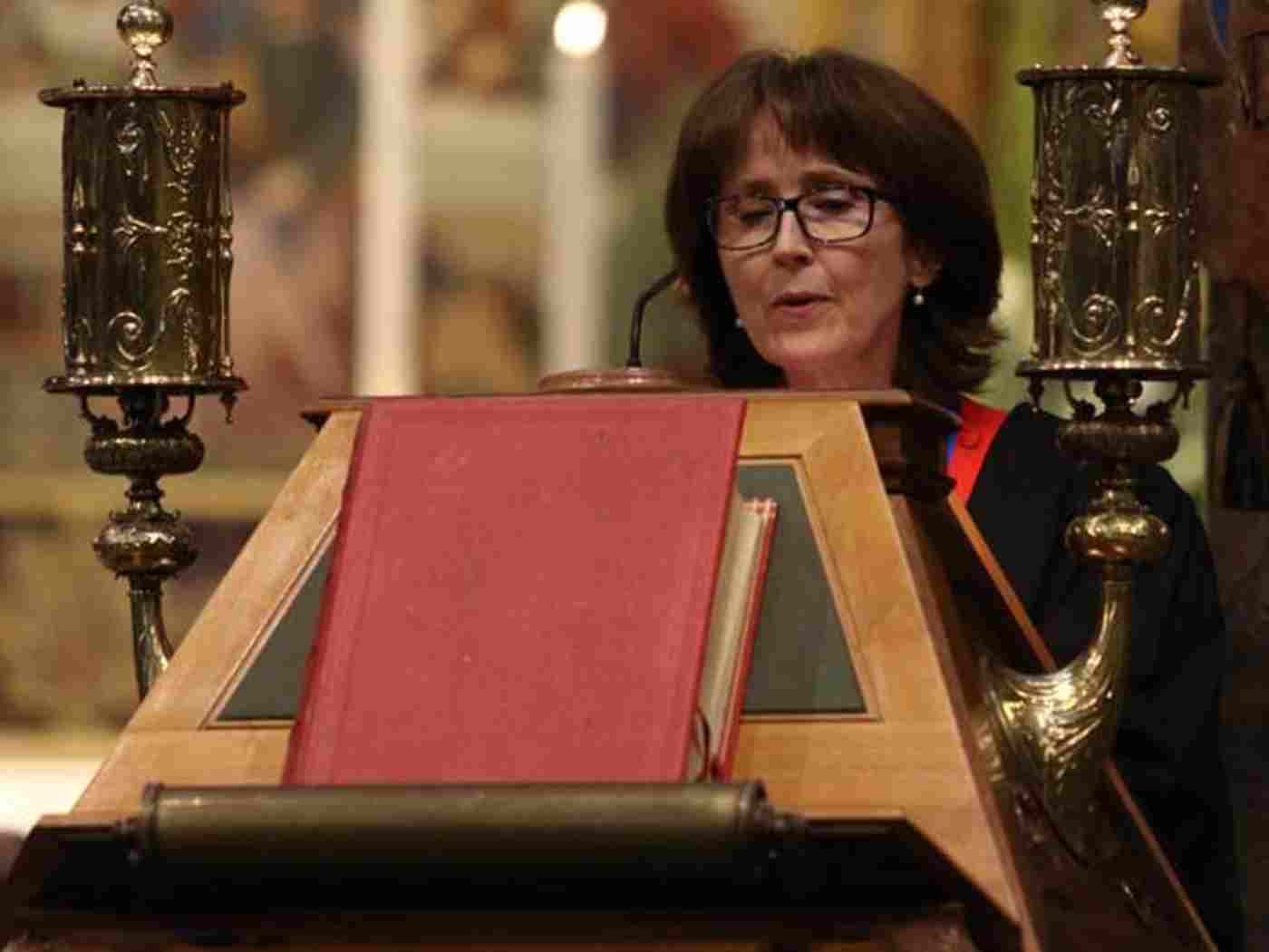 Valerie Humphrey, Director of the Westminster Abbey Foundation, reads St Luke 6: 46-49