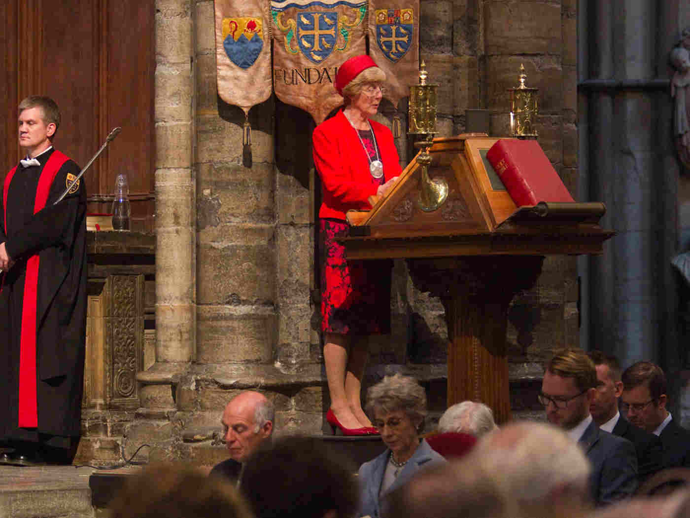 June Robinson BEM, Member of The Arts Society Leatherhead and Chairman of Trustees, reads Colossians 1:9b-20