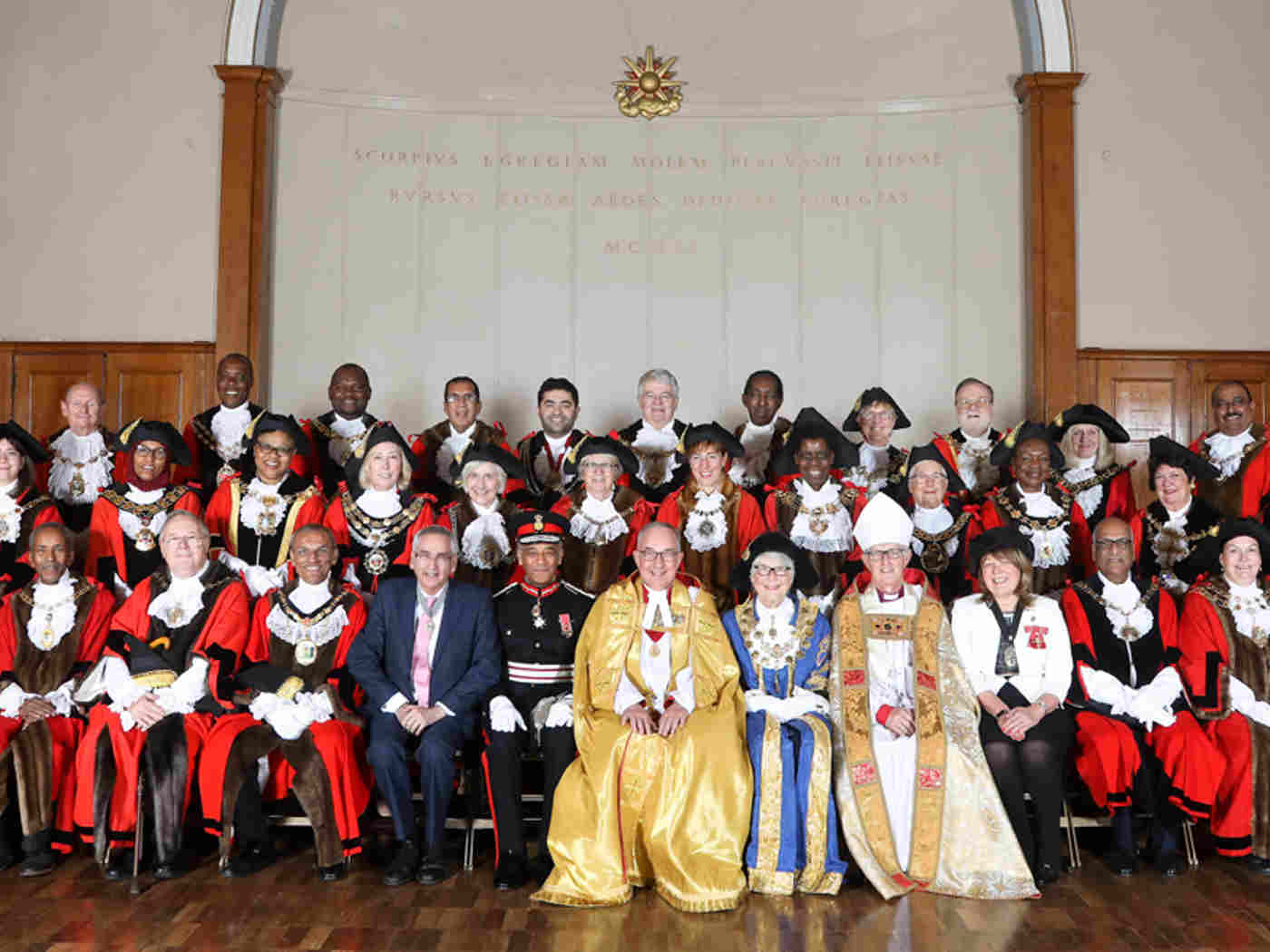 The Chair of the London Assembly, Her Majesty's Lord-Lieutenant of Greater London, The Dean of Westminster, The Lord Mayor of Westminster and the Chairman of the London Mayor's Association, with the Mayors of the London Boroughs