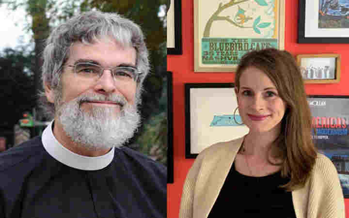 Photograph of Brother Guy Consolmagno SJ & Madeleine Davies