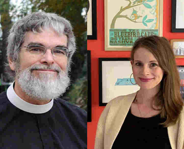 Photograph of Brother Guy Consolmagno SJ & Madeleine Davies