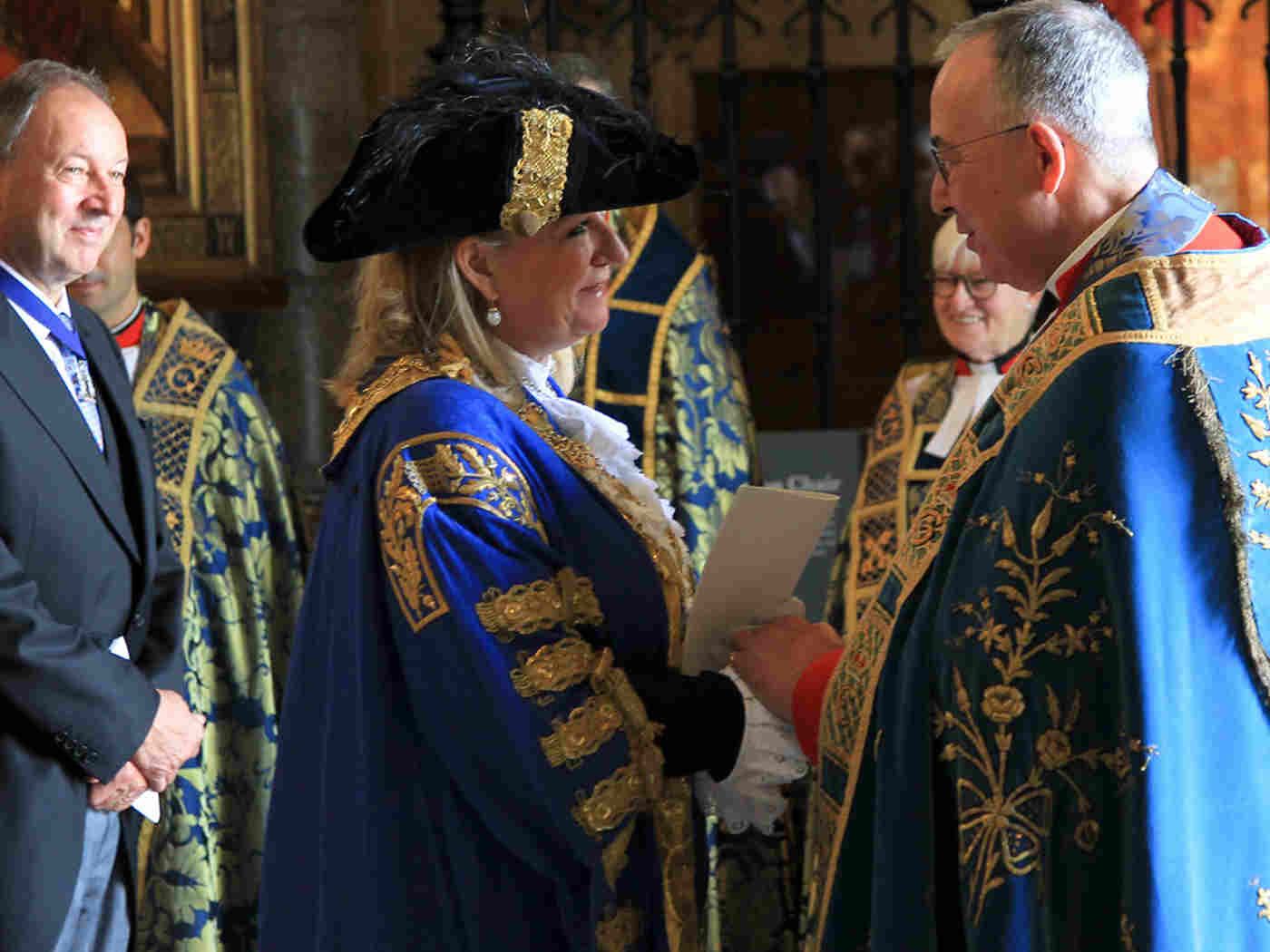 The Lord Mayor with the The Dean of Westminster after the service