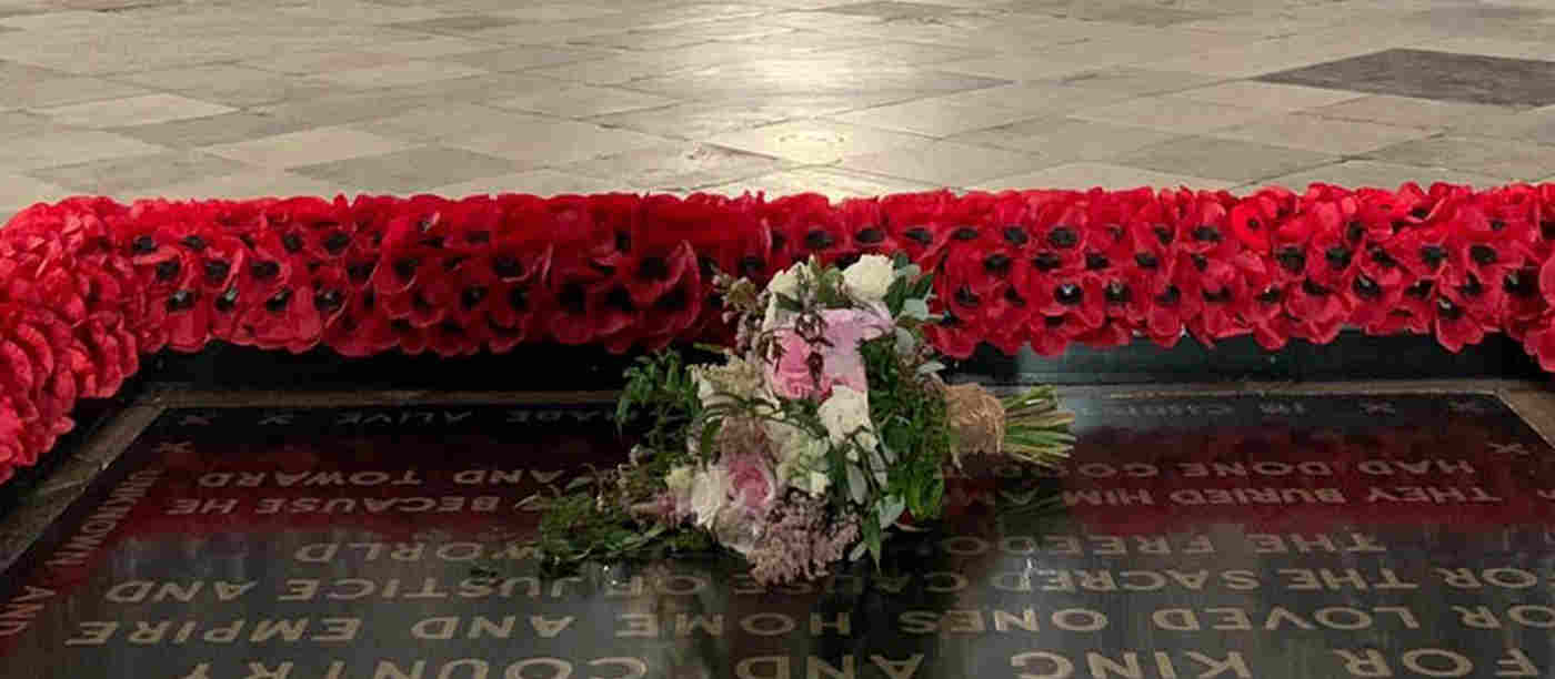 Princess Beatrice’s wedding bouquet rests on Warrior’s grave