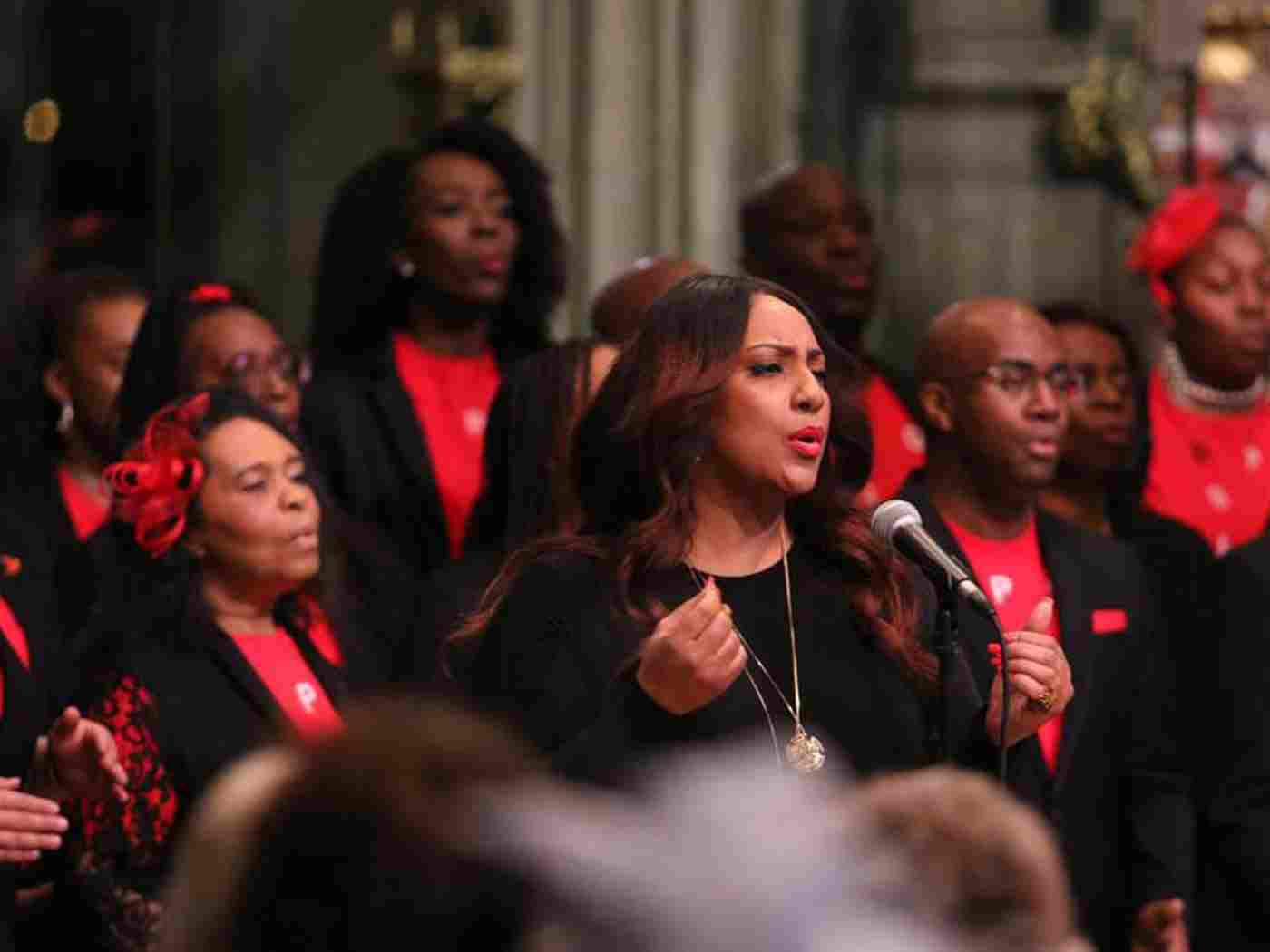 Lurine Cato and B Positive sing Rise Up