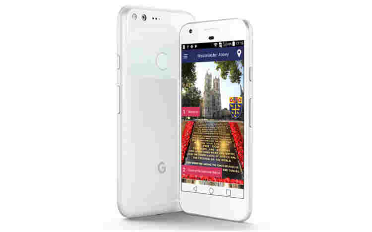 Westminster Abbey's multimedia guide on a smartphone