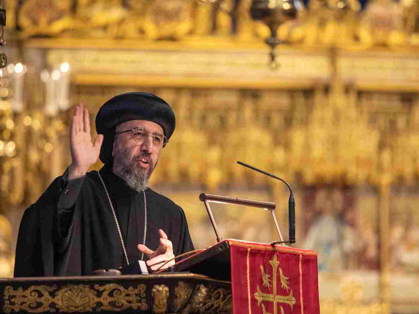 Archbishop Angaelos gives a sermon