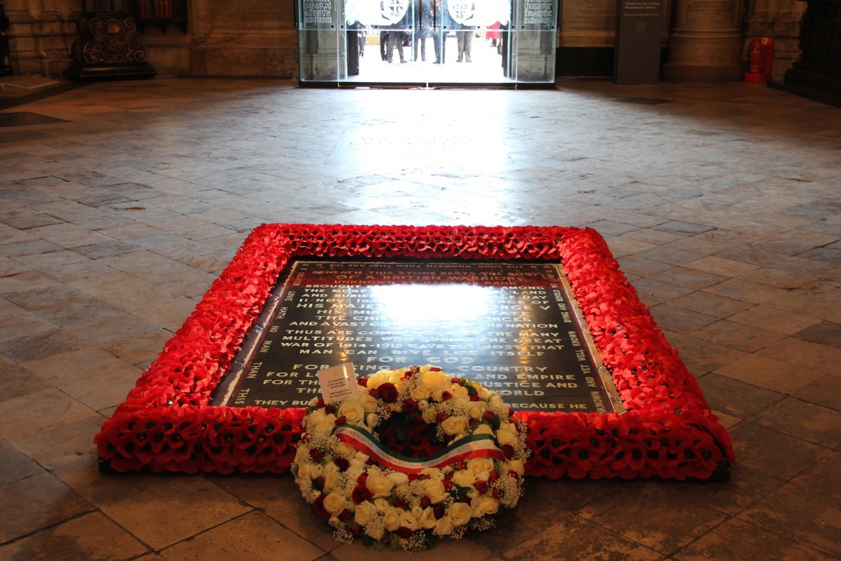 The wreath laid at the Grave of the Unknown Warrior