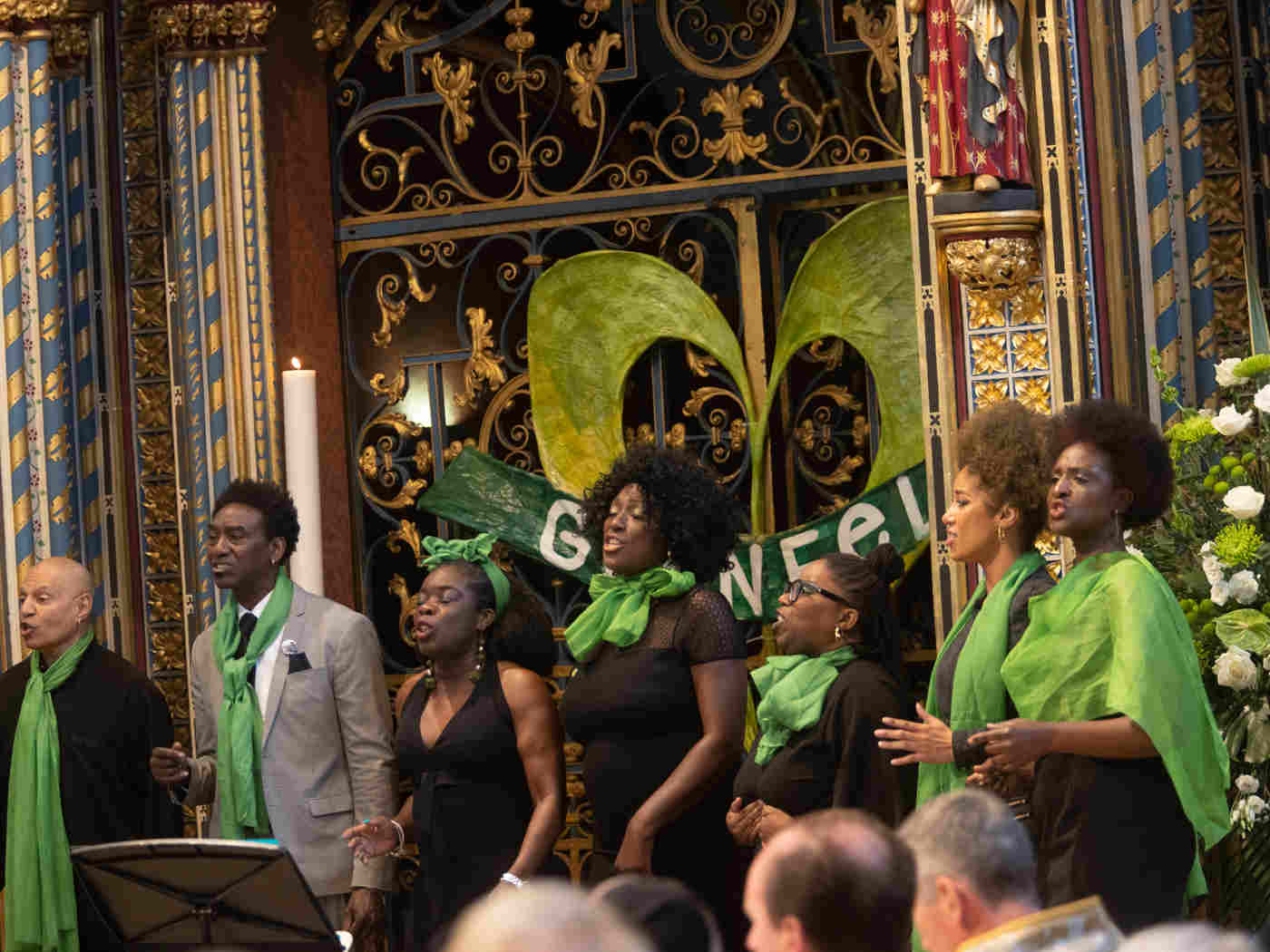 Damel Carayol and the Community Choir sing Something inside so strong