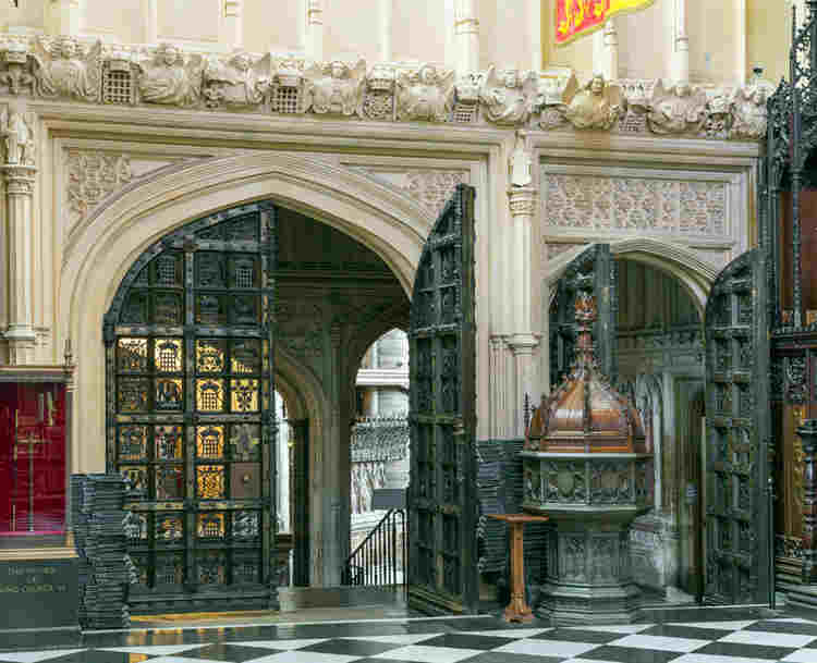 Photograph of the font in the Lady Chapel of Westminster Abbey, representing a KS2 lesson on baptisms