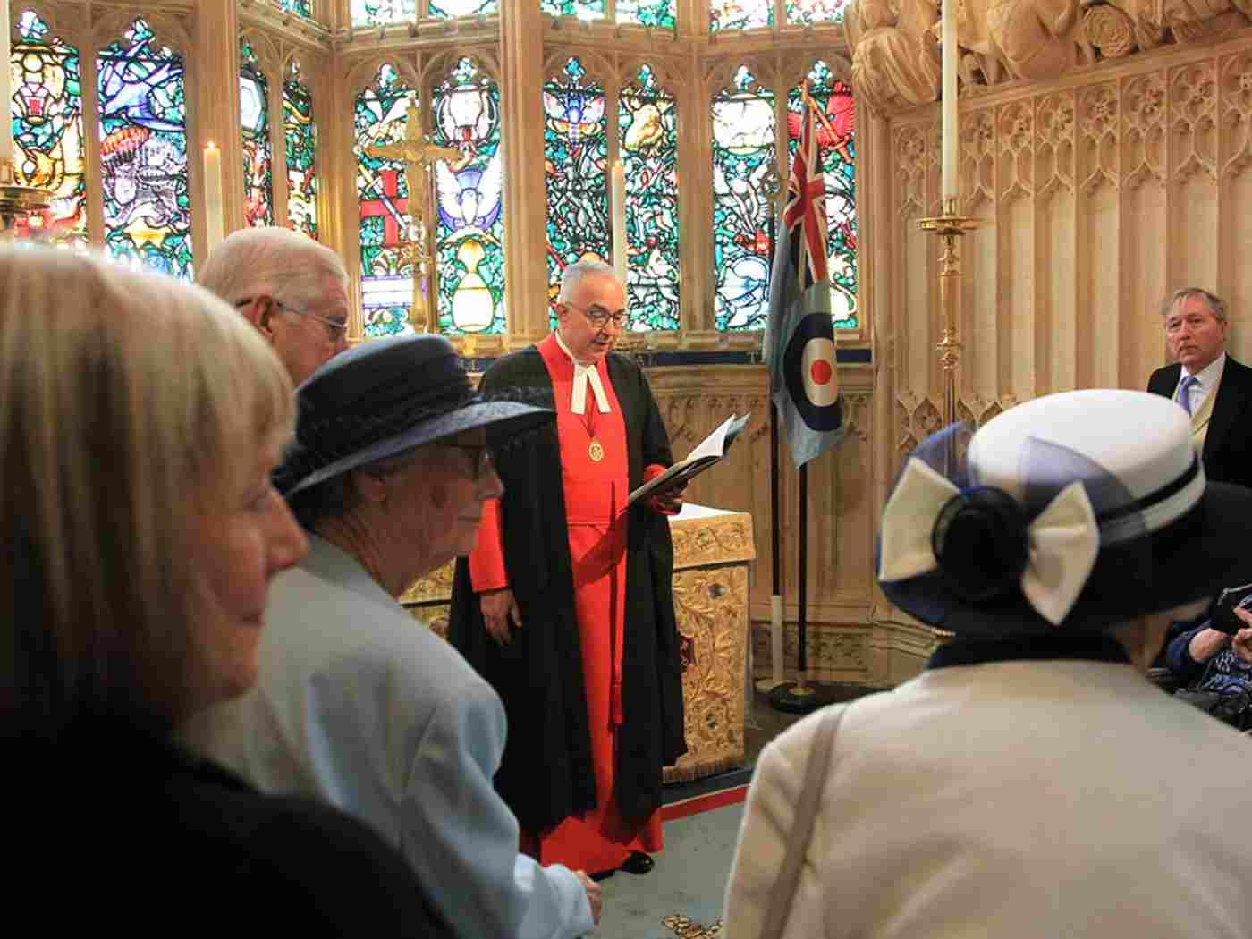 Before the service, a ceremony was held in the RAF chapel