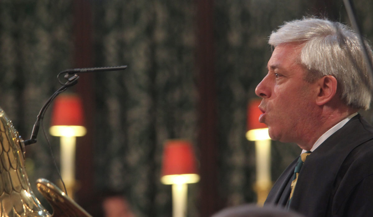The Right Honourable John Bercow MP, Speaker of the House of Commons, reads Deuteronomy 15: 7-11