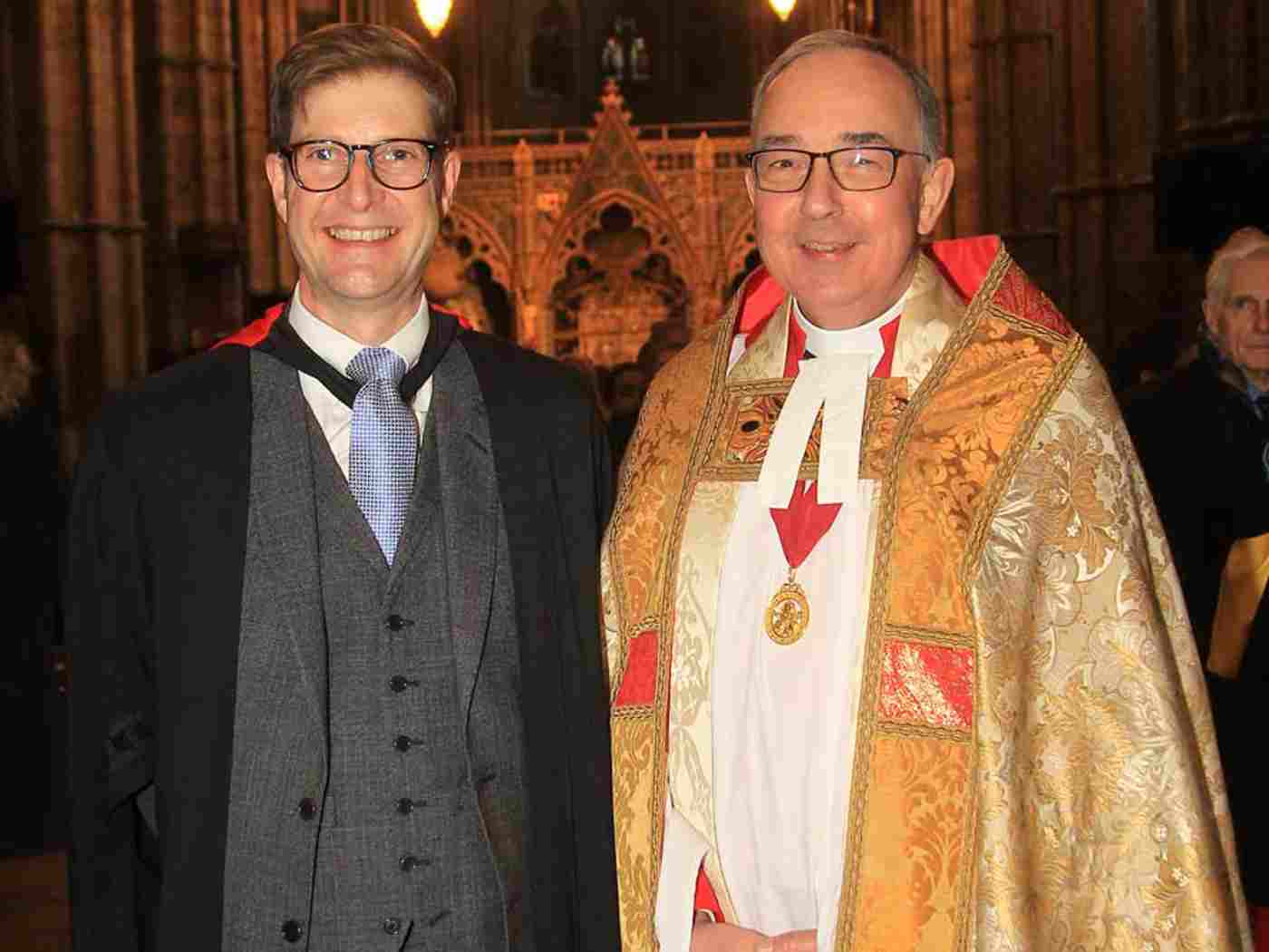 Dr Gary Savage, Headmaster, with The Dean of Westminster after the service