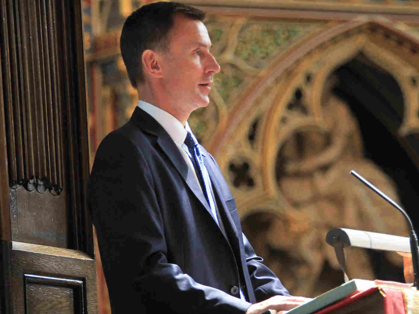 Jeremy Hunt, Secretary of State for Health and Social Care, reads Isaiah 35: 1-6, 10