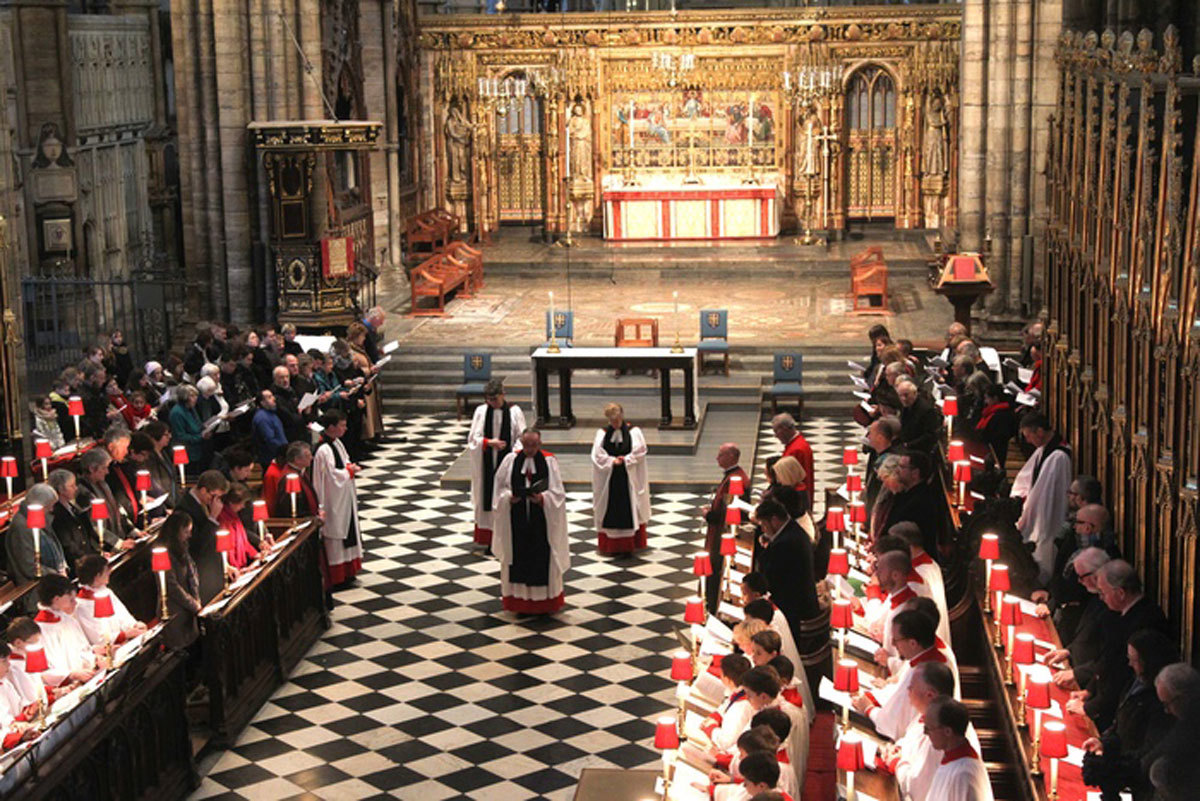 Service at Westminster Abbey - copyright Dean and Chapter of Westminster