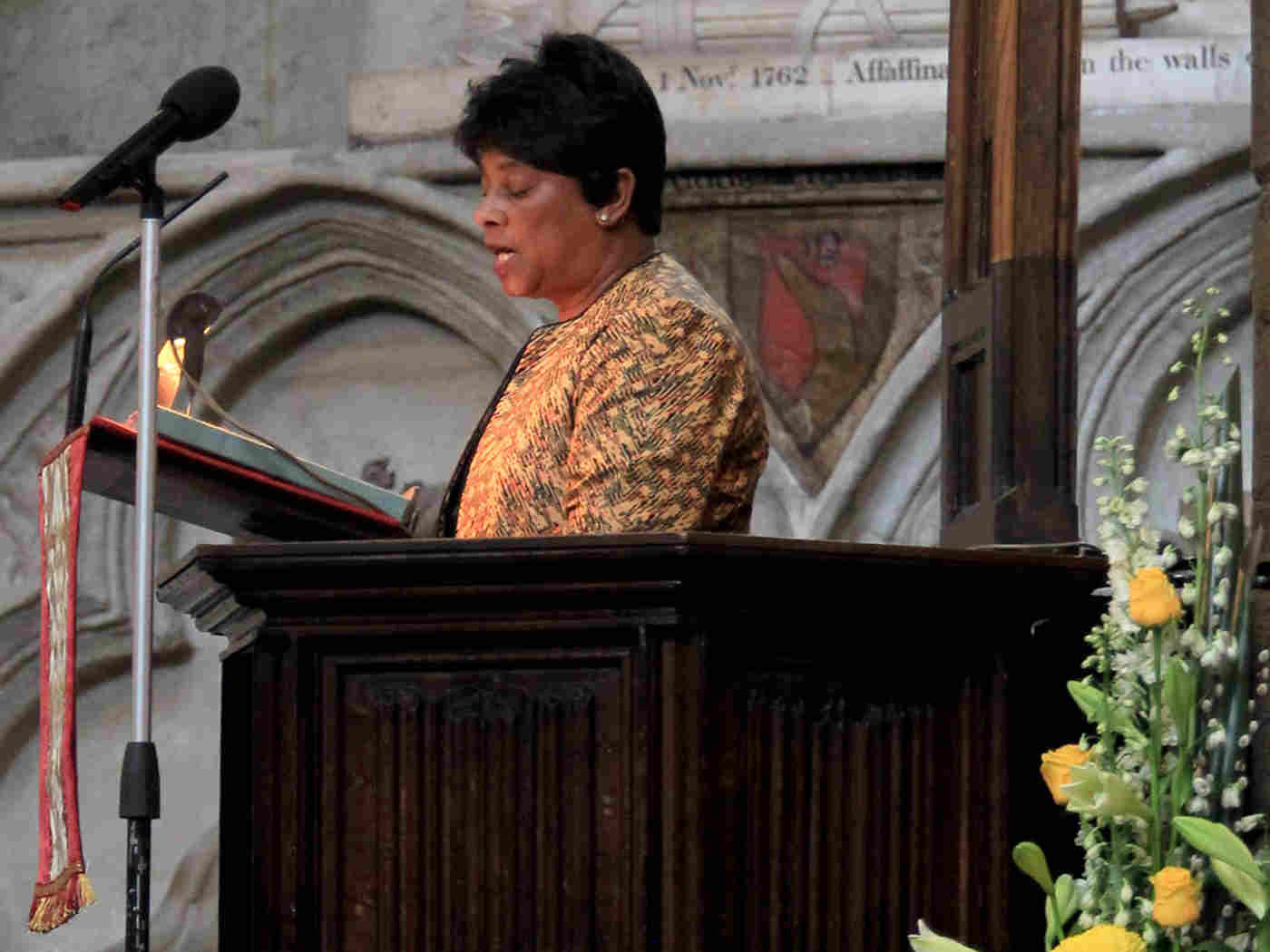 Baroness (Doreen) Lawrence of Clarendon reads Amos 5: 18-24 from the Nave Pulpit